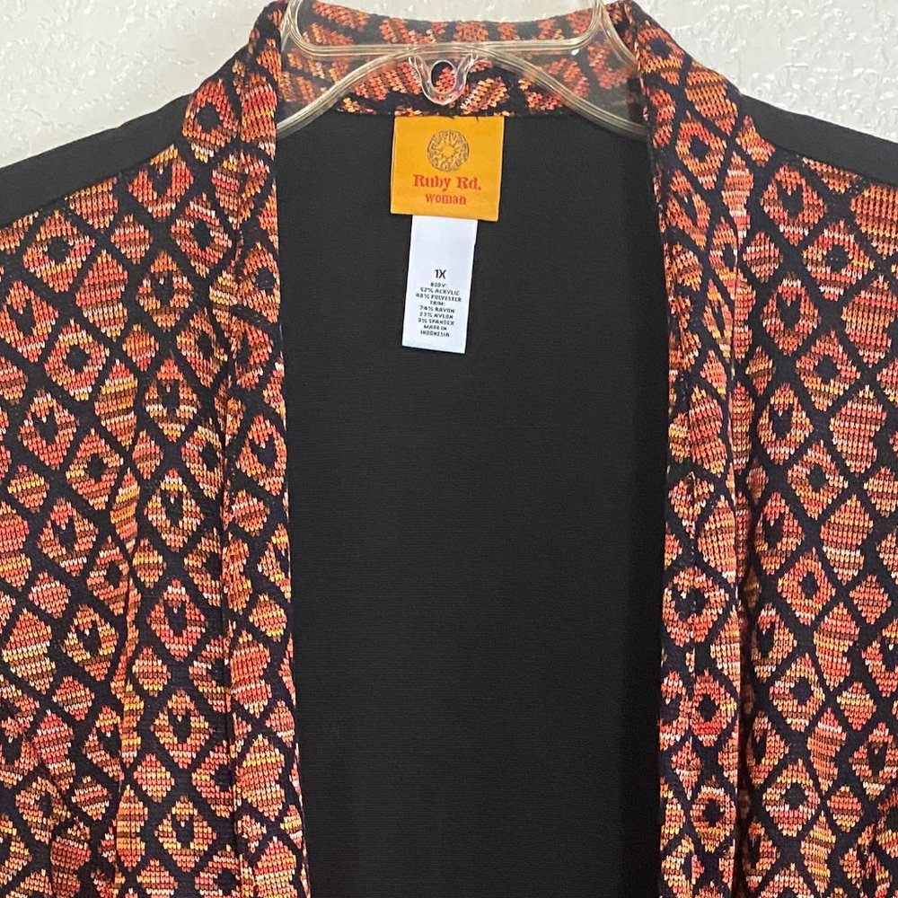 RUBY ROAD Open Front Cardigan - Picture 2 of 14